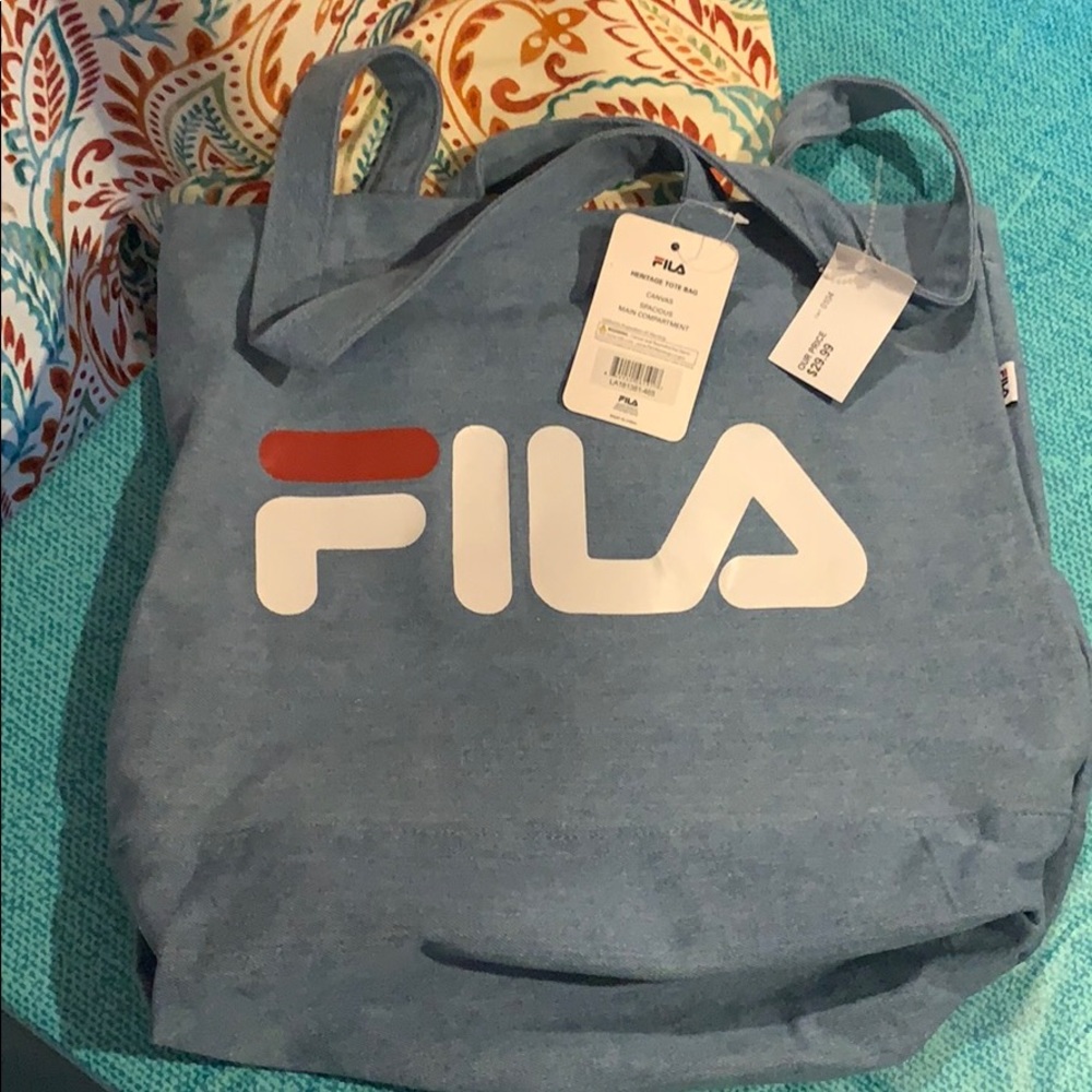 {NWT} FILA Denim Heritage Tote Bag